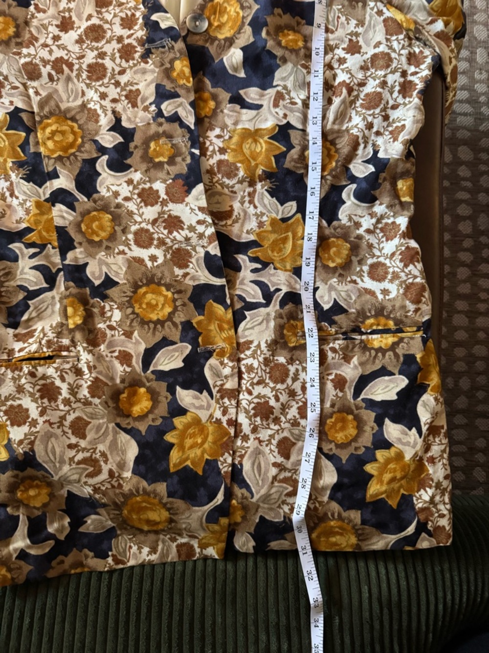 Vintage Floral 2-Piece Set Blazer & Skirt 70s 80s Boho Matching Set - Picture 10 of 10